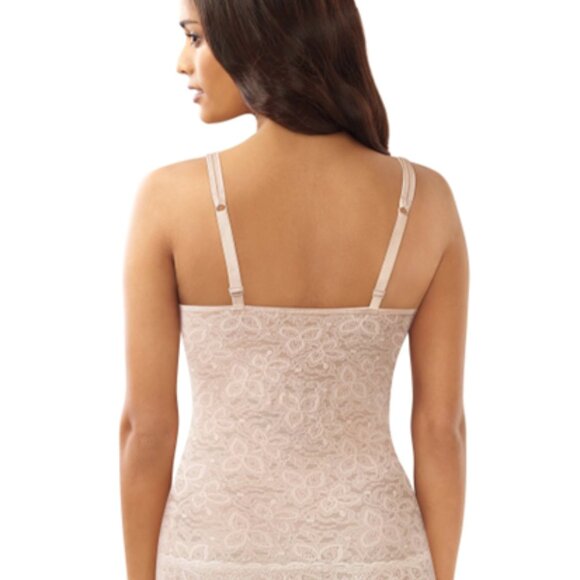 Bali Lace ‘N Smooth Shaping Cami White Size XL - Picture 2 of 10